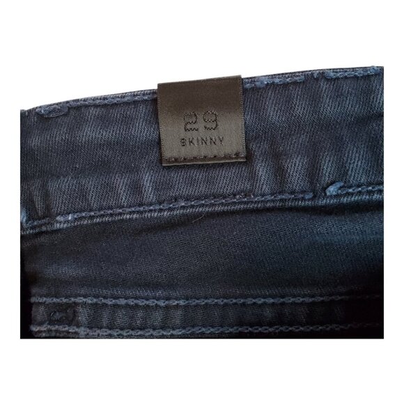 VINCE SZ 29 Ankle Skinny True Navy Wash Printed Stripe 5 Pocket Jeans - Picture 6 of 13